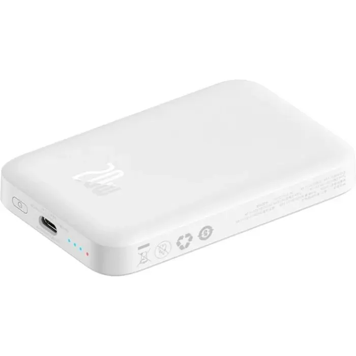 Батарея универсальная Baseus Airpow 6000mAh 20W Mag White (P10022807213-00) изображение 4