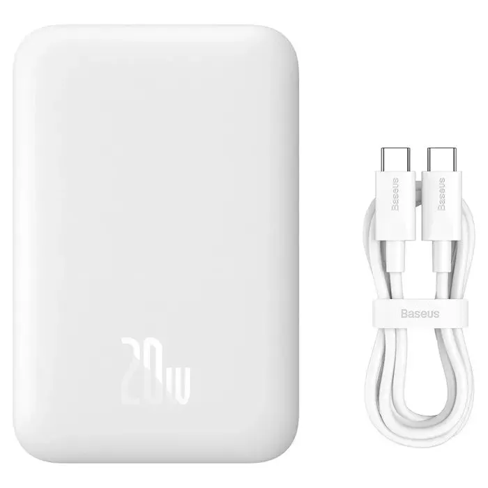 Батарея универсальная Baseus Airpow 6000mAh 20W Mag White (P10022807213-00) изображение 6