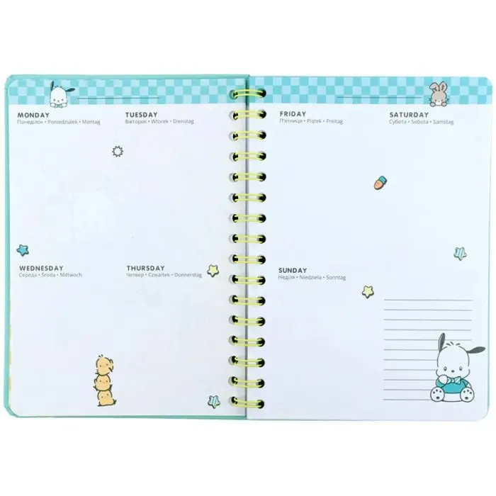 Тижневик Kite дитячий на спіралі Pochacco, тверда обкладинка (PC26-438) зображення 4
