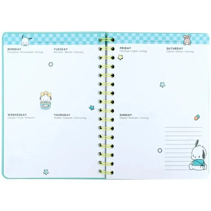 Тижневик Kite дитячий на спіралі Pochacco, тверда обкладинка (PC26-438) зображення 6