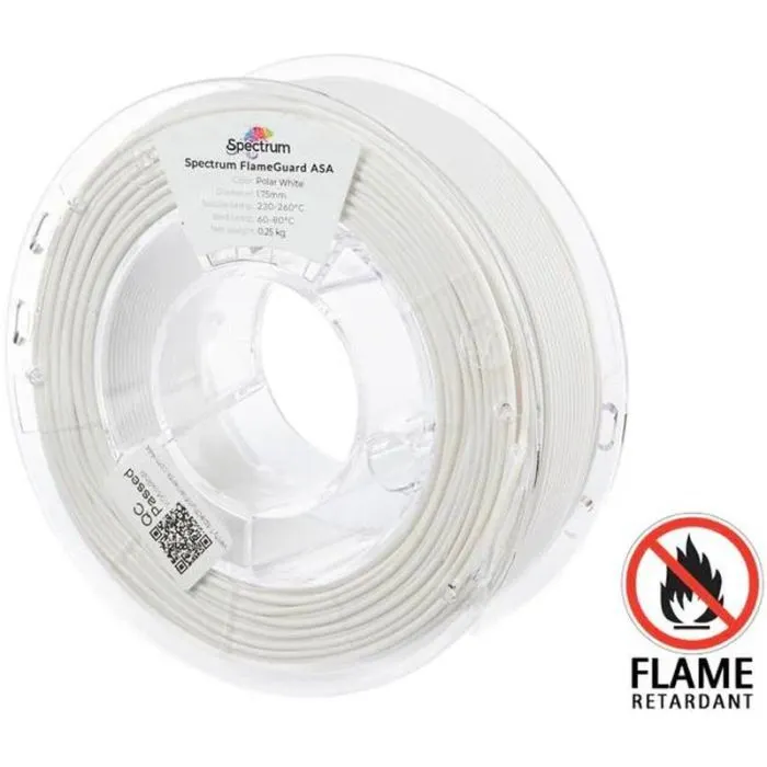 Пластик для 3D-принтера Spectrum ASA 275 FlameGuard 1.75mm 0.25kg White, Polar (81442)