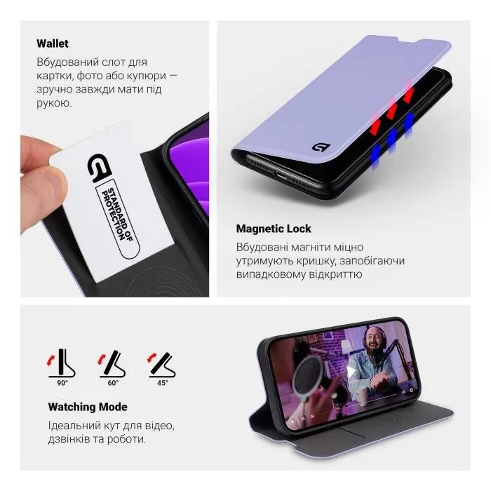 Чехол для мобильного телефона Armorstandart OneFold Case Samsung S26 FE 5G Lavender (ARM91719) изображение 4