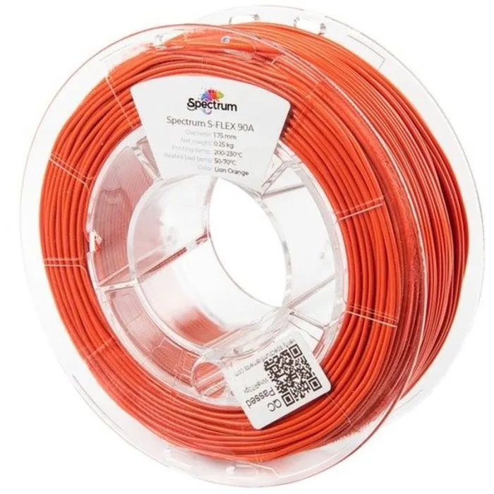 Пластик для 3D-принтера Spectrum S-Flex 90A 1.75mm 0.25kg ORANGE, LION (80251)