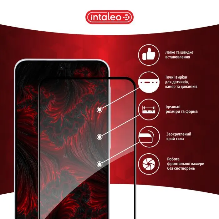 Скло захисне Intaleo Full Glue ESD Samsung Galaxy A37 Black (1283126634871) зображення 3