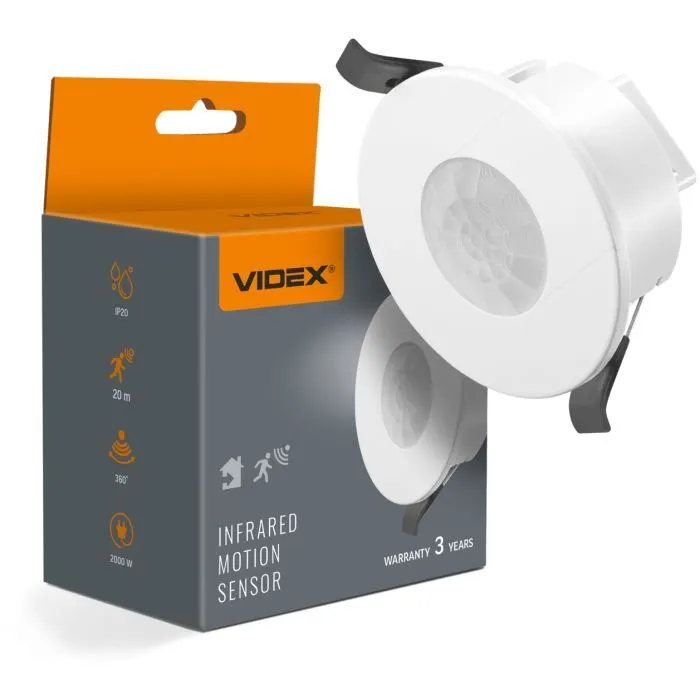 Датчик руху Videx 220V 1200W інфрачервоний білий (VL-SPR41W) зображення 7