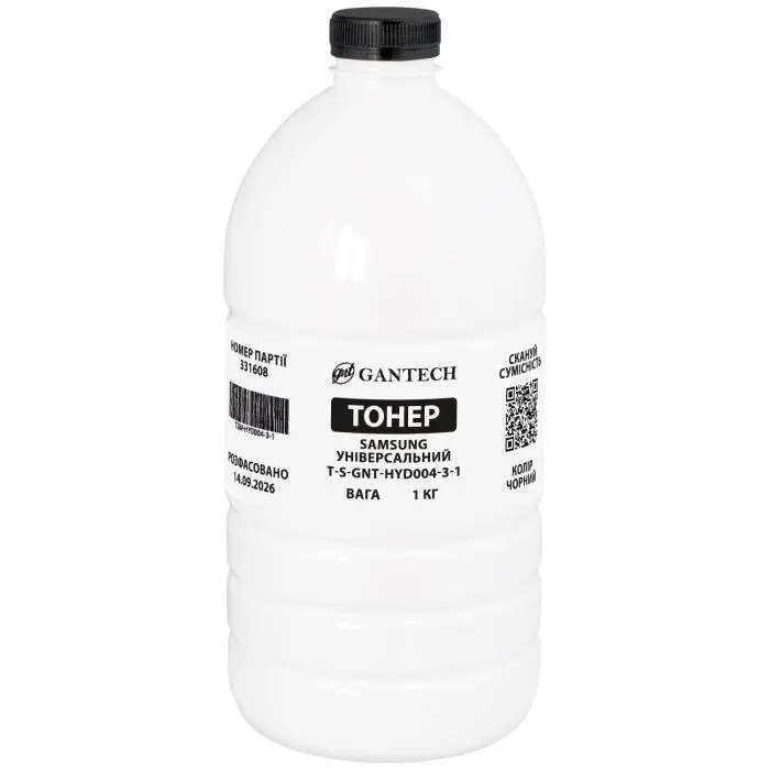 Тонер Samsung Universal bottle 1kg Gantech (TSM-HYD004-3-1)