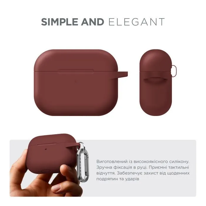Чехол для наушников Armorstandart Hang Case For Apple AirPods Pro 3 Scarlet (ARM88283) изображение 2