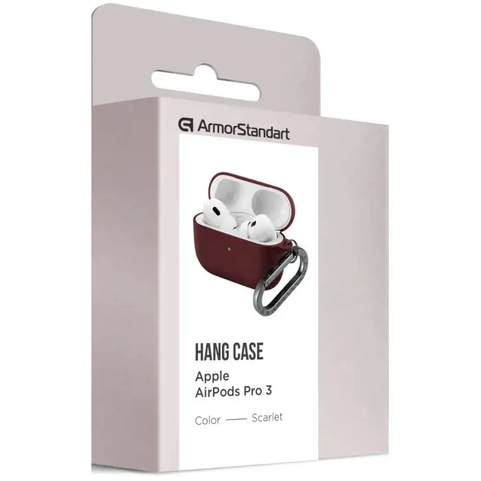 Чехол для наушников Armorstandart Hang Case For Apple AirPods Pro 3 Scarlet (ARM88283) изображение 8