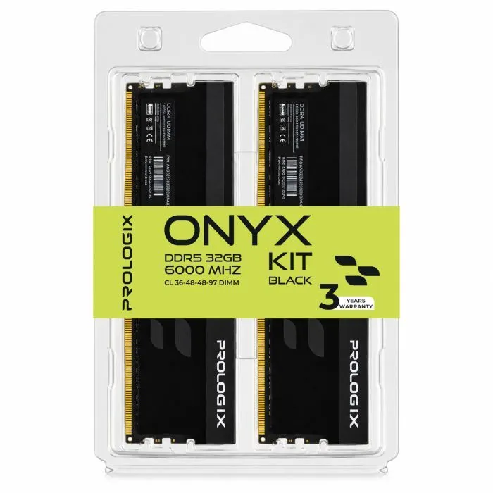 Модуль памяти для компьютера DDR5 32GB (2x16GB) 6000 MHz Onyx Black Prologix (PRO32GB6000YB5K) изображение 4