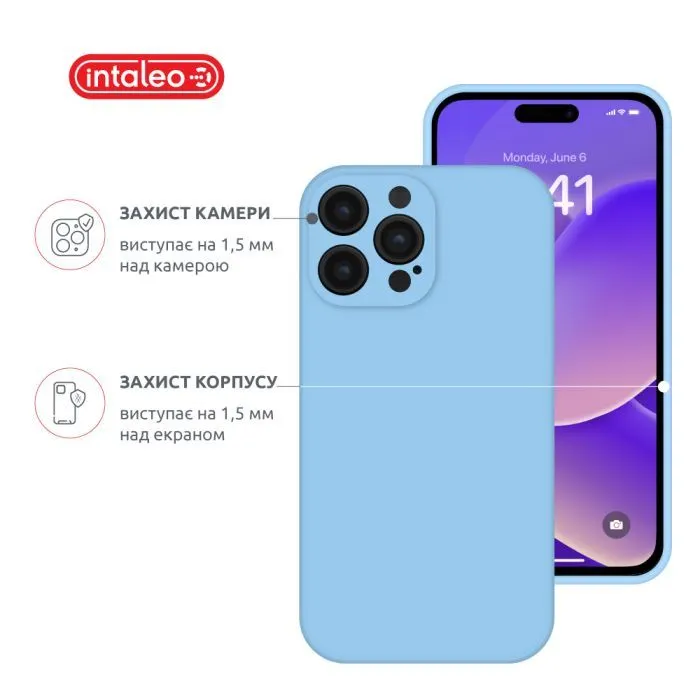 Чохол до мобільного телефона Intaleo SoftShell Apple iPhone 14 Pro Light Blue (1283126557750) зображення 3