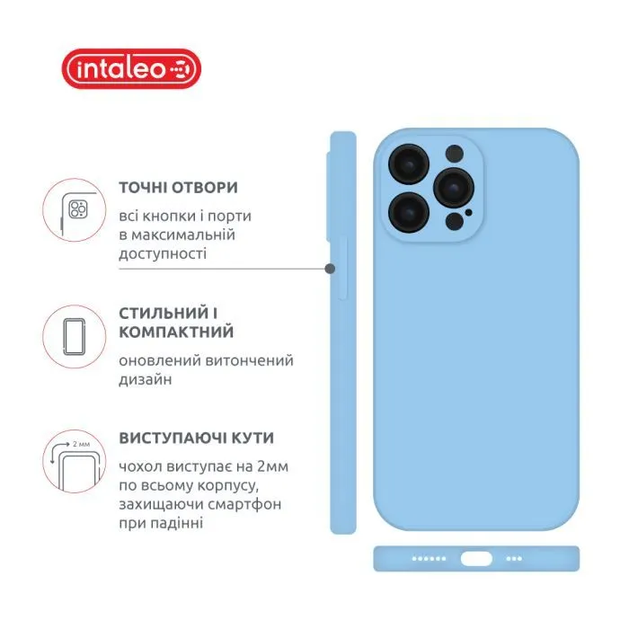 Чохол до мобільного телефона Intaleo SoftShell Apple iPhone 14 Pro Light Blue (1283126557750) зображення 4