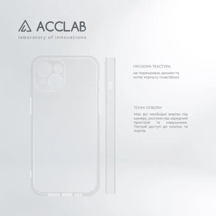 Чохол до мобільного телефона ACCLAB TPU Apple iPhone 14 Plus Transparent (1283126553028) зображення 5
