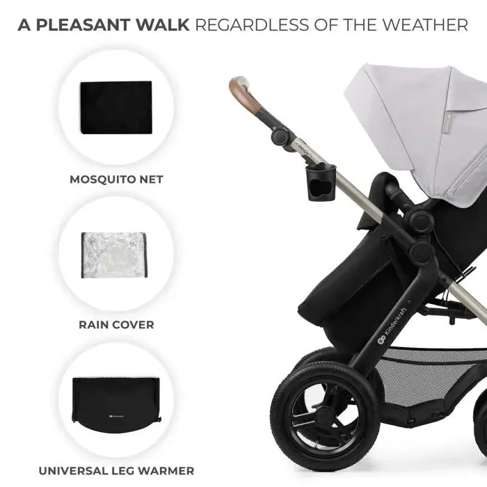 Коляска Kinderkraft 3 в 1 Moov 2 Air Moonlight Grey (KSMOOV02GRY0000) (5902533925766) зображення 7