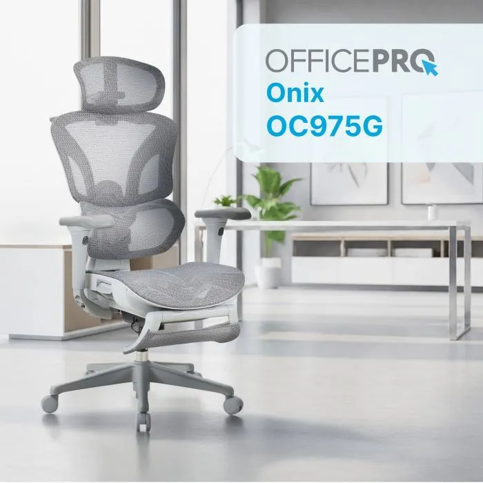 Офісне крісло OfficePro Onix OC975G Gray (OC975G) зображення 7