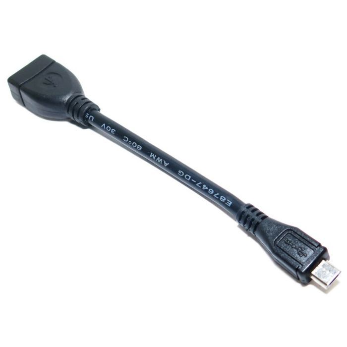 Дата кабель OTG USB 2.0 AF to Micro 5P 0.1m Extradigital (KBO1623)
