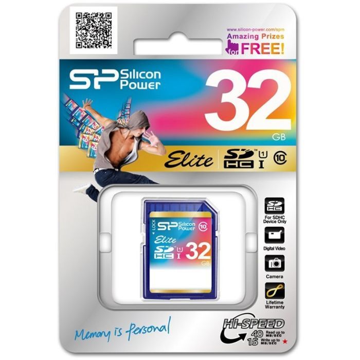 Карта пам'яті Silicon Power 32Gb SDHC class 10 (SP032GBSDHAU1V10) зображення 2