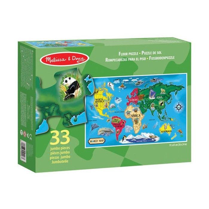 Пазл Melissa&Doug Карта Мира 33 элемента (MD10446)