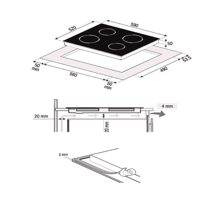 Варочна поверхня Perfelli HI 610 BL зображення 6