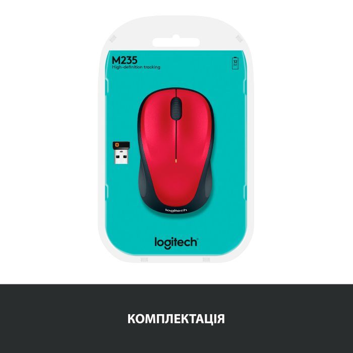 Мышка Logitech M235 Red (910-002496) изображение 6