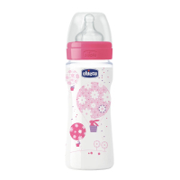 Бутылочка для кормления Chicco Well-Being 330 мл с силиконовой соской 4 мес+ (70735.10.04)