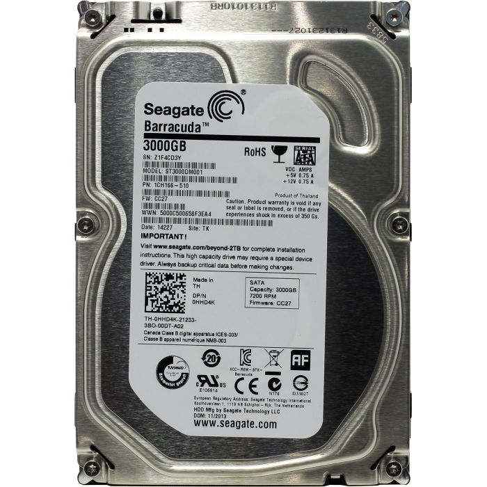 Жорсткий диск 3.5" 3TB Seagate (# ST3000DM001 #)