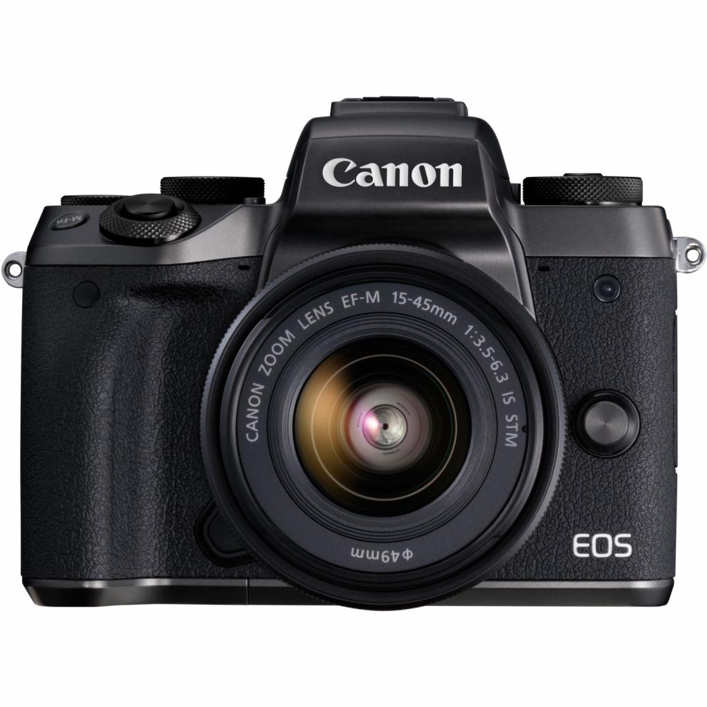 Цифровий фотоапарат Canon EOS M5 15-45 IS STM Black Kit (1279C046) зображення 2