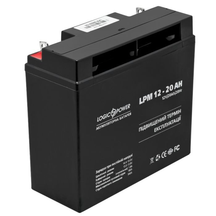 Батарея к ИБП LogicPower LPM 12В 20Ач (4163) изображение 2