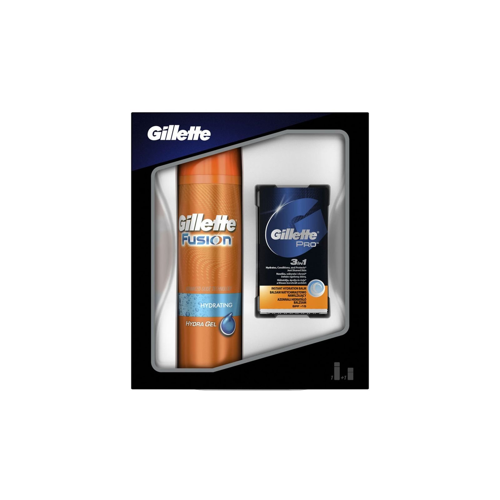 Набір для гоління Gillette Fusion Hydra gel 200мл + Bal PPro 3-в-1 50мл (7702018443079) зображення 2
