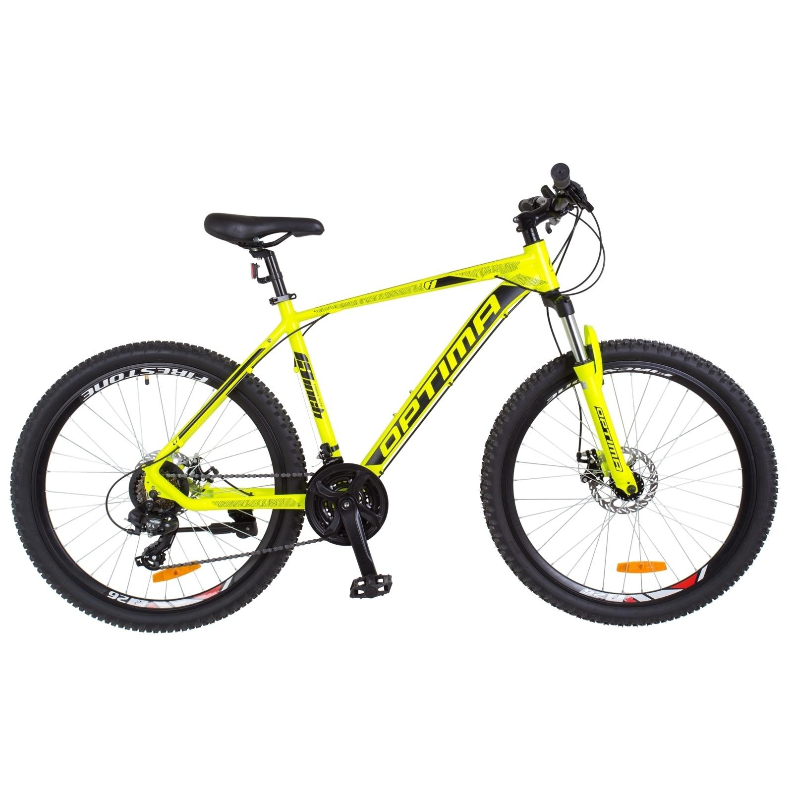 Велосипед Optimabikes 26" F-1 2018 AM 14G HDD рама-19" Al желтый неон (OPS-OP-26-131)