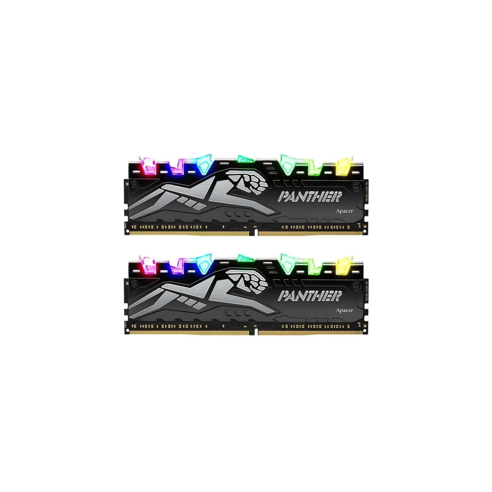 Модуль пам'яті для комп'ютера DDR4 16GB (2x8GB) 3200 MHz Panther Rage RGB Silver Apacer (EK.16GA1.GJNK2)