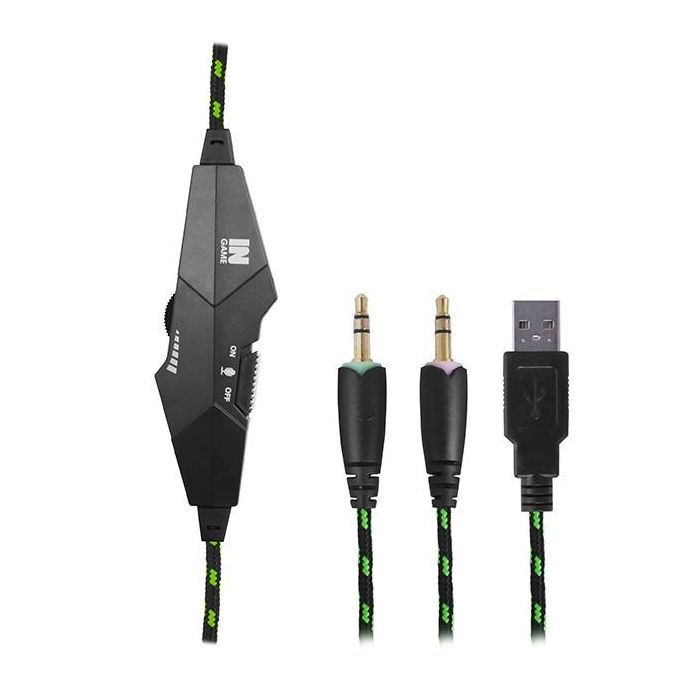 Наушники Gemix N2 LED Black-Green Gaming изображение 4