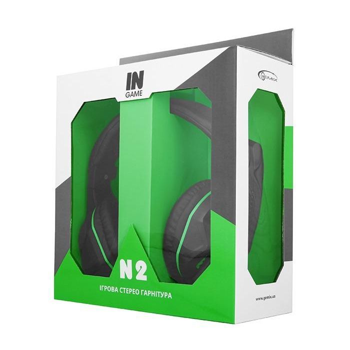 Наушники Gemix N2 LED Black-Green Gaming изображение 5