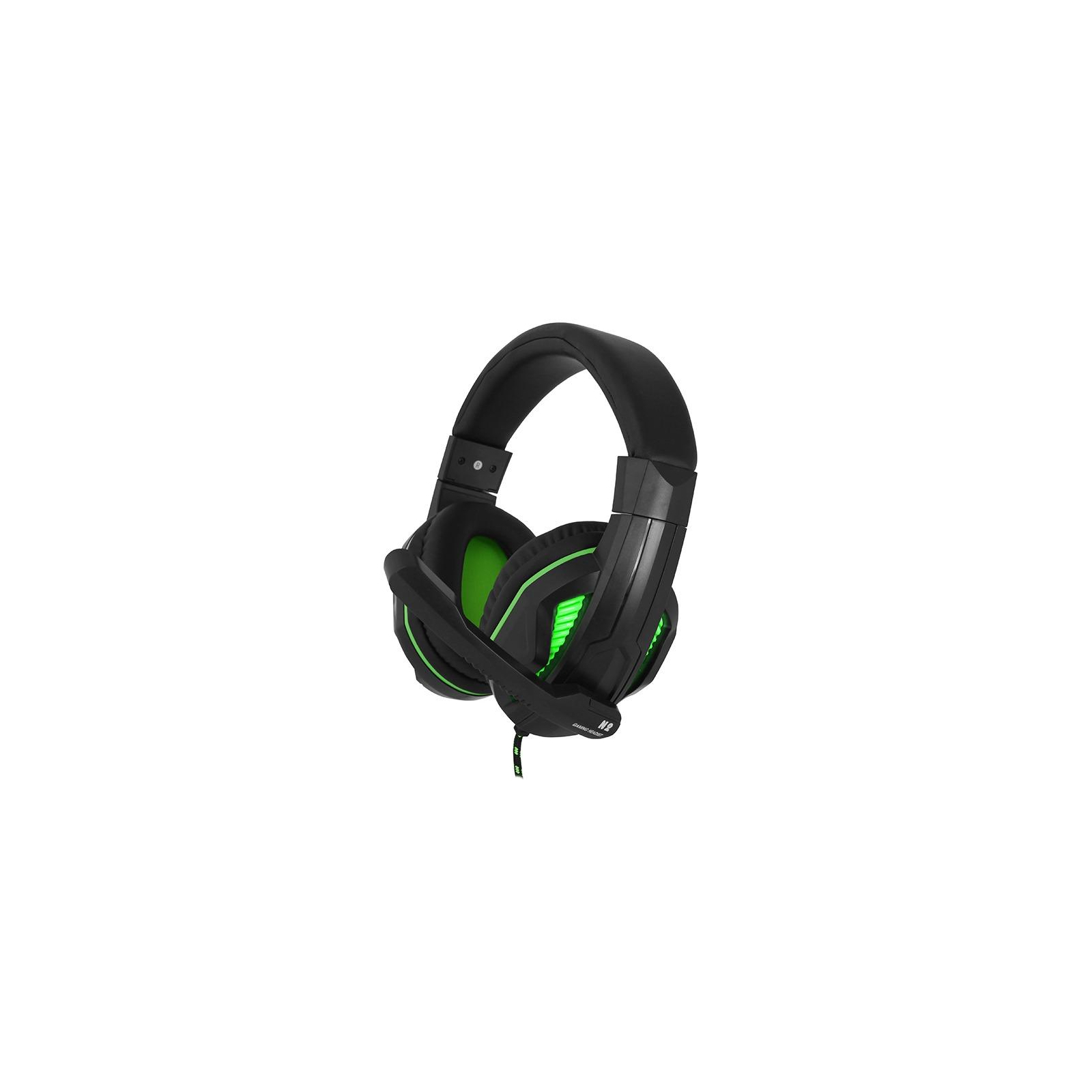 Наушники Gemix N2 LED Black-Green Gaming