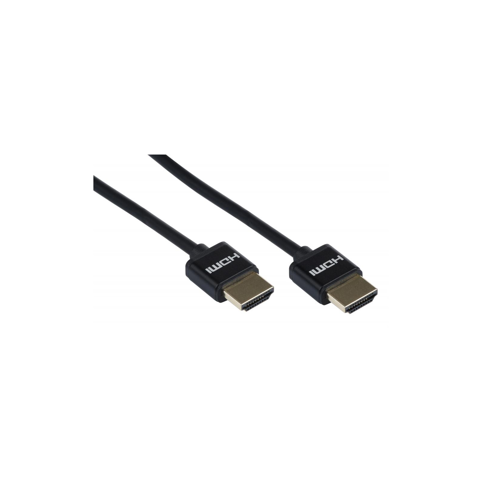 Кабель мультимедийный HDMI to HDMI 3.0m 2.0 Slim black 2E (2EW-1119-3m) изображение 2