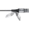 Дата кабель USB 2.0 AM to Micro 5P 1.0m Flex Gray Pixus (4897058531145) изображение 3