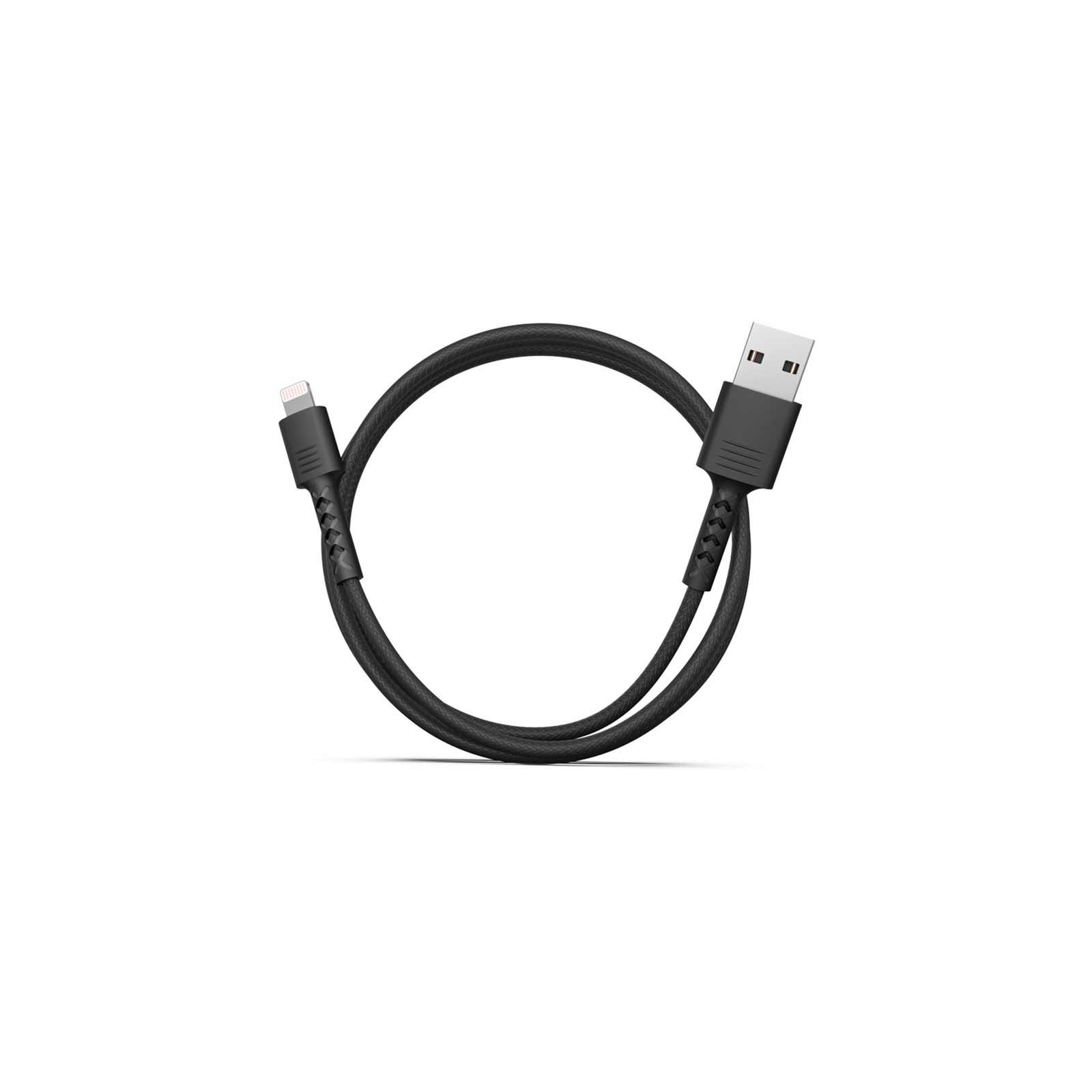 Дата кабель USB 2.0 AM to Lightning 1.0m Soft black Pixus (4897058530933) зображення 2