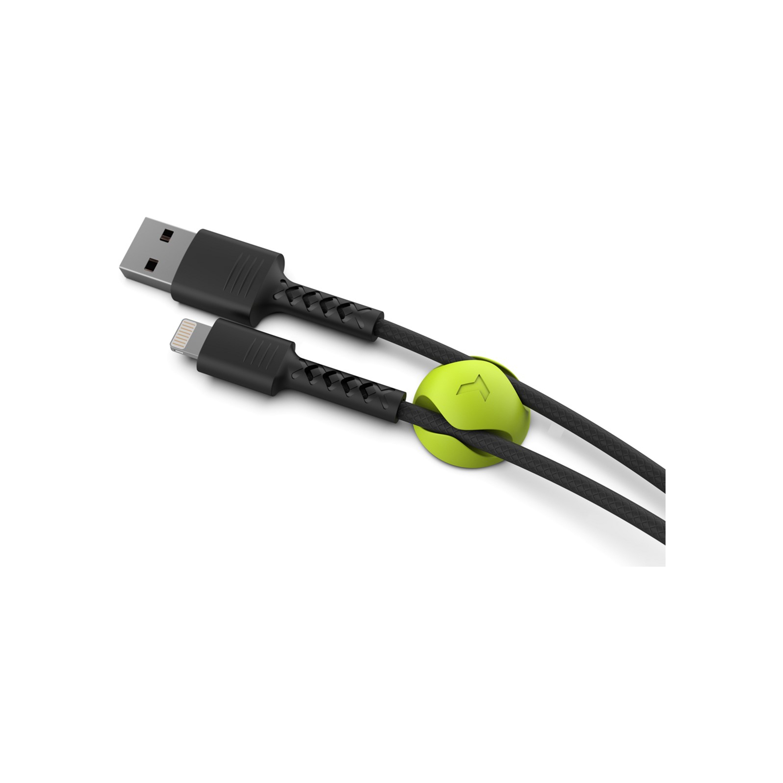 Дата кабель USB 2.0 AM to Lightning 1.0m Soft white/lime Pixus (4897058531183) изображение 4