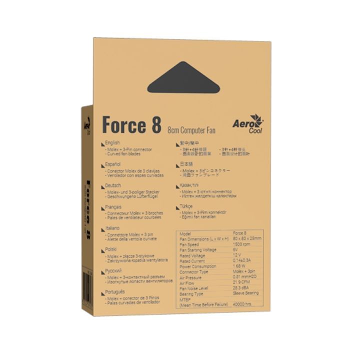 Кулер до корпусу AeroCool 4718009157927 (Force 8 Black Molex) зображення 6