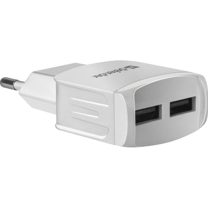 Зарядное устройство Defender UPA-22 white, 2xUSB, 2.1A (83580) изображение 2