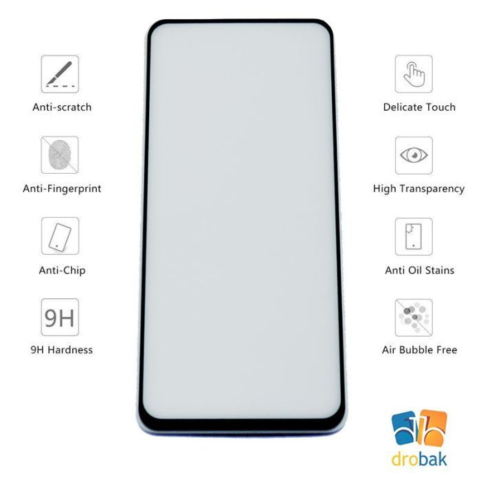 Скло захисне Drobak Full Glue для Samsung Galaxy A80 (Black (441607) зображення 2