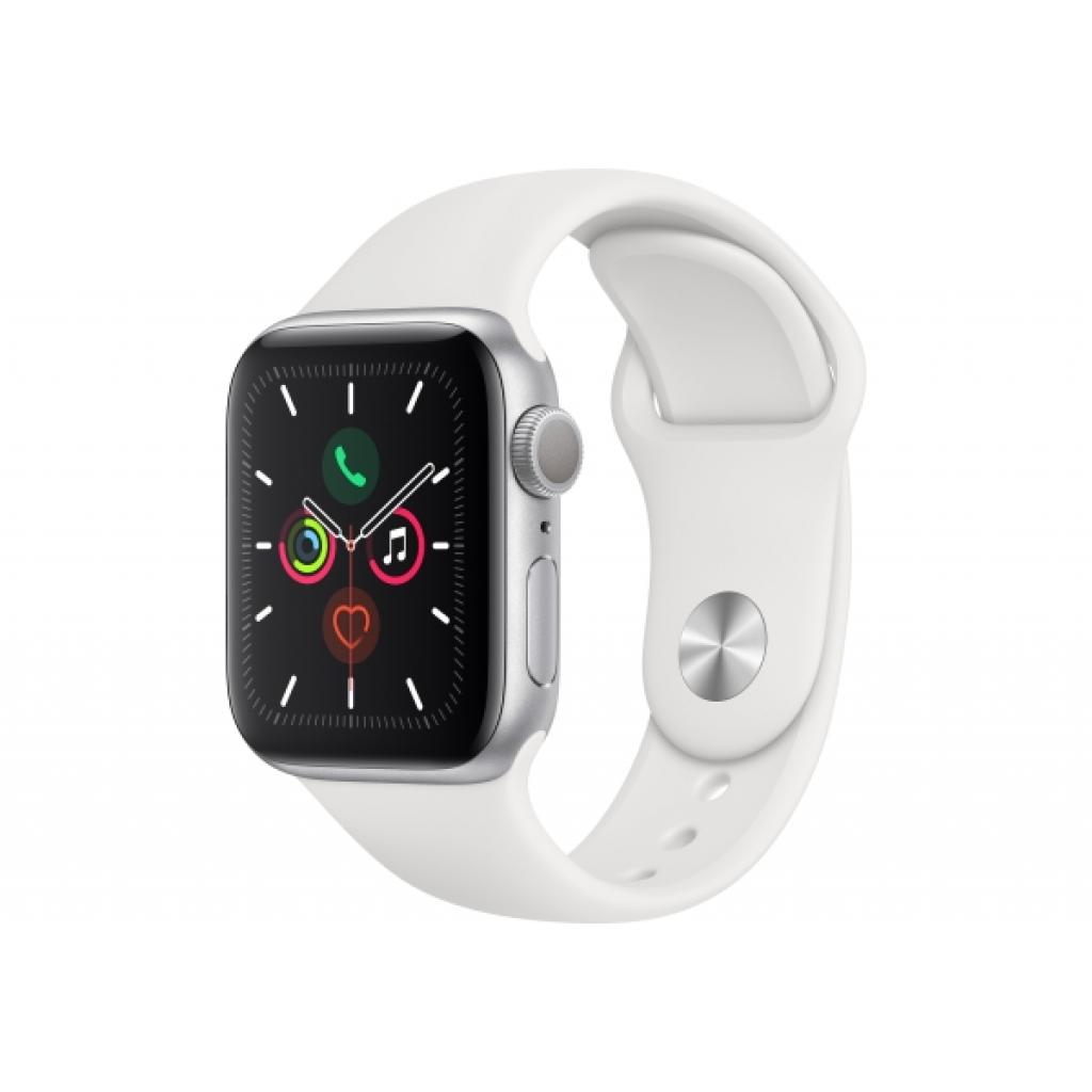 Смарт-годинник Apple Watch Series 5 GPS, 40mm Silver Aluminium Case with White Sp (MWV62UL/A) зображення 2