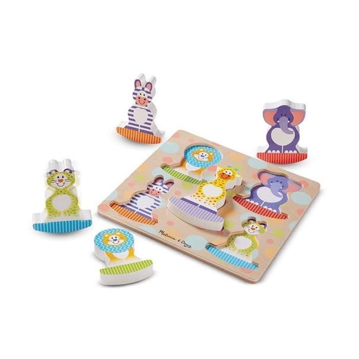 Развивающая игрушка Melissa&Doug Формовой пазл-качалка Сафари (MD1886) изображение 2