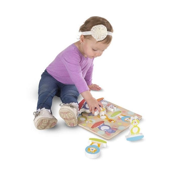 Развивающая игрушка Melissa&Doug Формовой пазл-качалка Сафари (MD1886) изображение 3