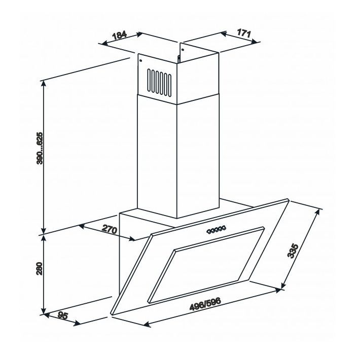 Витяжка кухонна Eleyus VERTICAL 700 60 WH (VERTICAL70060WH) зображення 8