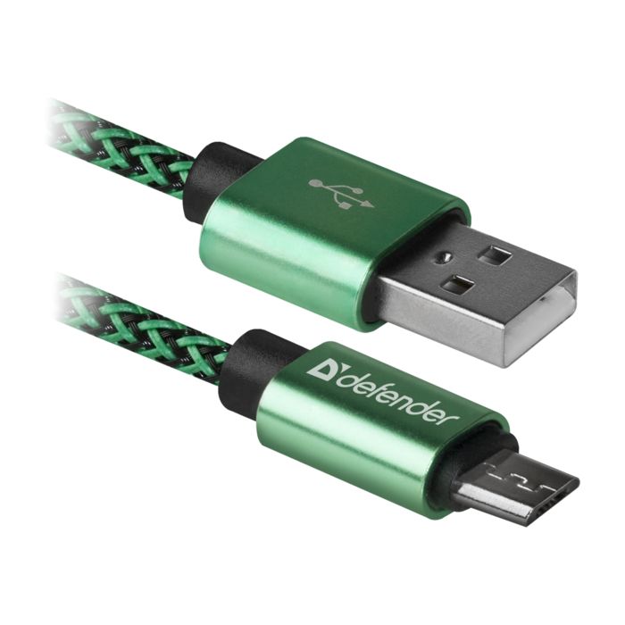Дата кабель USB 2.0 AM to Micro 5P 1.0m USB08-03T blue Defender (87805)