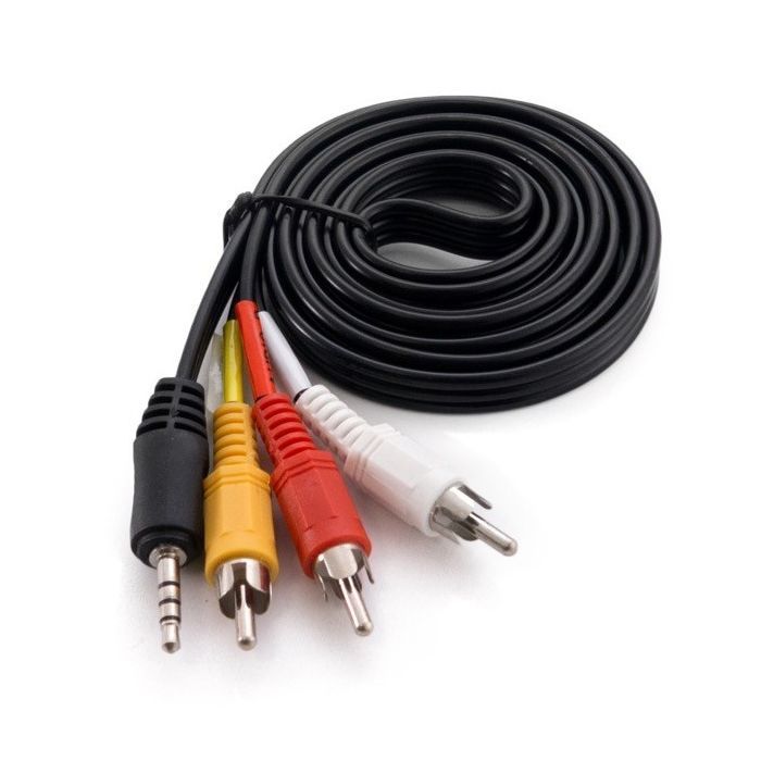 Кабель мультимедийный Jack 3.5mm male to 3RCA 1.5m Extradigital (KBV1731)