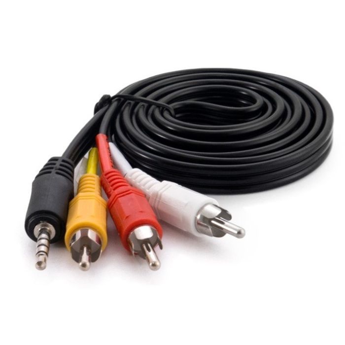 Кабель мультимедийный Jack 3.5mm male to 3RCA 1.5m Extradigital (KBV1731) изображение 2