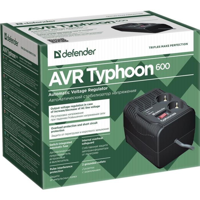Стабилизатор Defender Typhoonl 600VA (99032) (99032) изображение 4