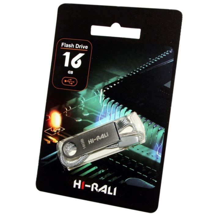 USB флеш накопитель Hi-Rali 16GB Shuttle Series Silver USB 2.0 (HI-16GBSHSL)