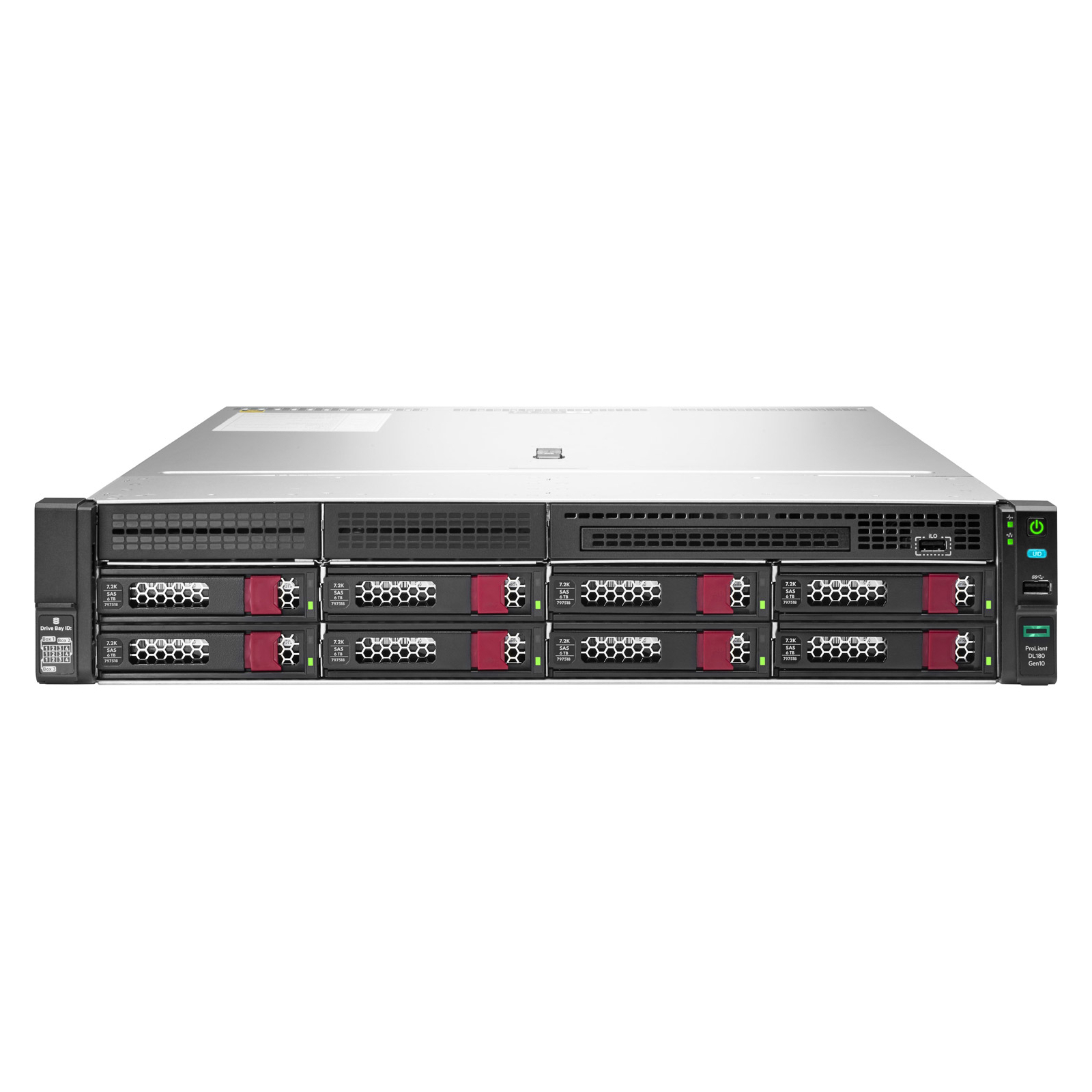 Сервер Hewlett Packard Enterprise E DL180 Gen10 4208 2.1GHz/8-core/1P 16Gb/1Gb 2p/S100i SATA 8 (P19564-B21) зображення 2